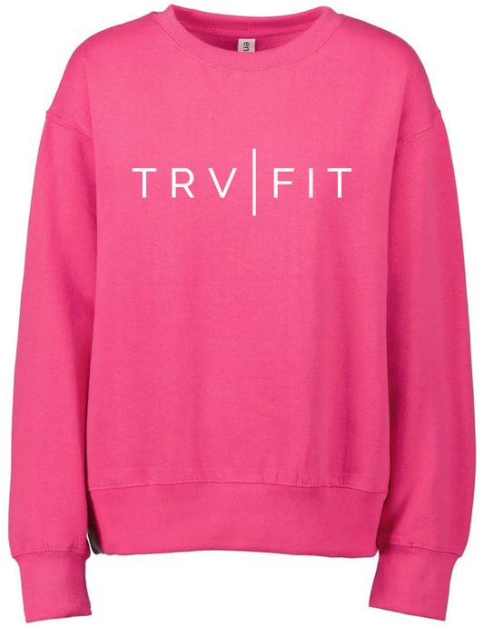 3) Women's Boxy PINK Crewneck