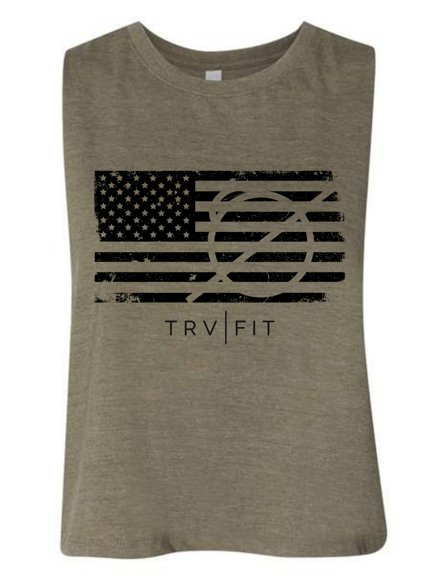 Racerback Crop Tank (Summer) - Heather Olive