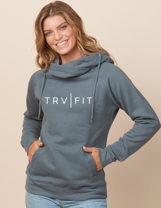 E - Women's Funnel  Neck Hoodie