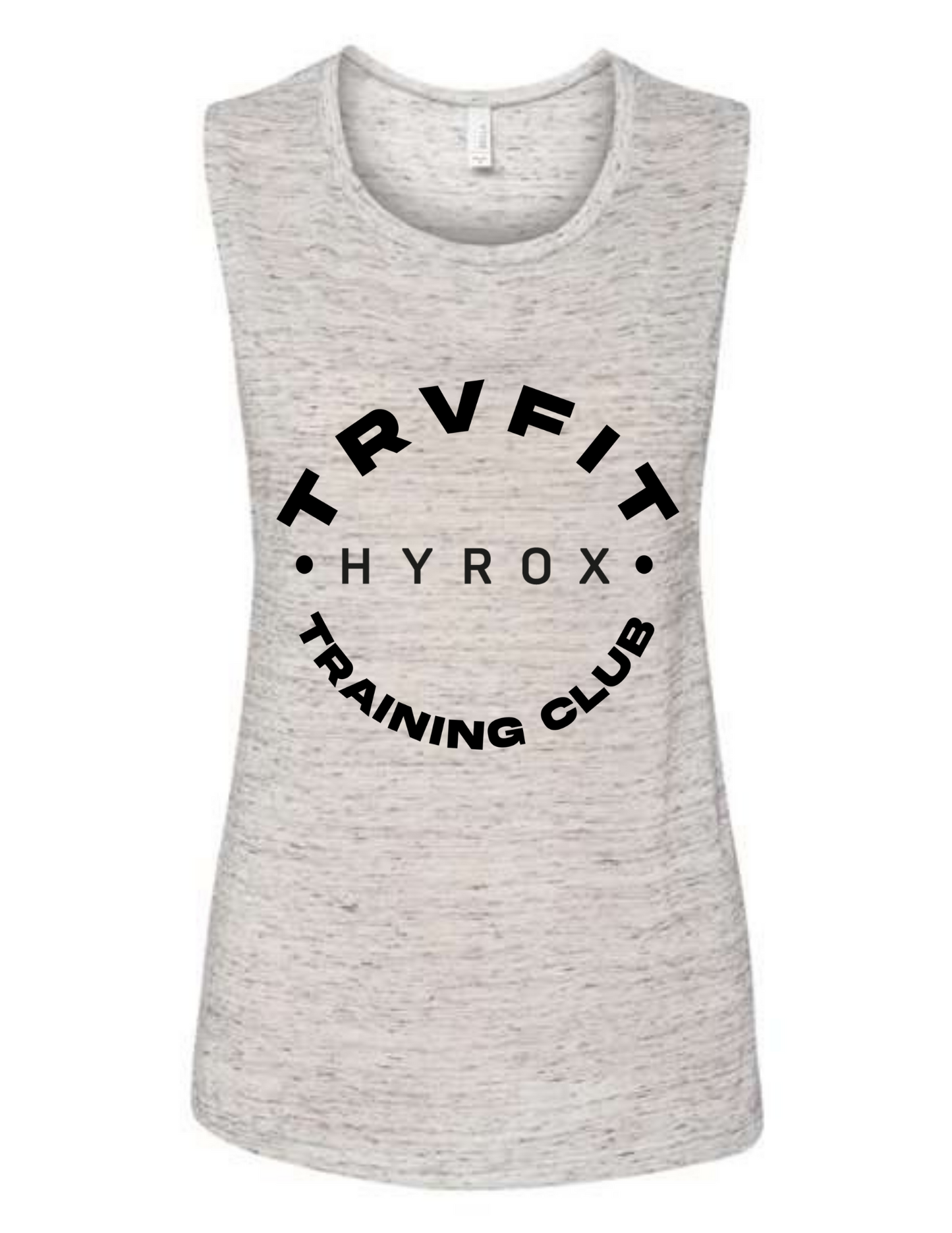 Flowy Scoop Muscle Tank (Summer) - White Marble
