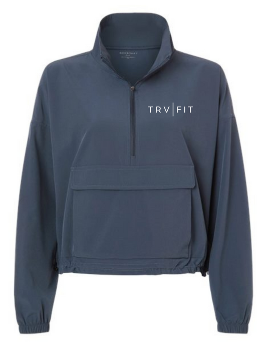 Stretch Woven 1/4-zip Pullover (Summer) - Castlerock